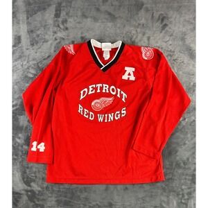 Vintage Detroit Red Wings Brendan Shanahan #14 NHL Long Sleeve Jersey Youth L 14